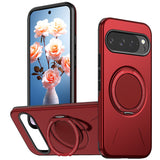 Google Pixel 11 / 11 Pro EIDERWOOD Hybrid Plastic Case with Rotating Kickstand - MagSafe Compatible - Red