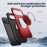 Google Pixel 11 / 11 Pro EIDERWOOD Hybrid Plastic Case with Rotating Kickstand - MagSafe Compatible - Red