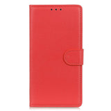 Samsung Galaxy A34 (5G) Litchi Leather Wallet Case - Red