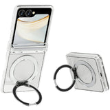 Samsung Galaxy Z Flip8 EIDERWOOD Hybrid Case with Rotatable Kickstand - Transparent
