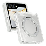 Samsung Galaxy Z Flip8 EIDERWOOD Hybrid Case with Rotatable Kickstand - Transparent