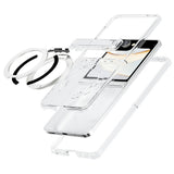 Samsung Galaxy Z Flip8 EIDERWOOD Hybrid Case with Rotatable Kickstand - Transparent