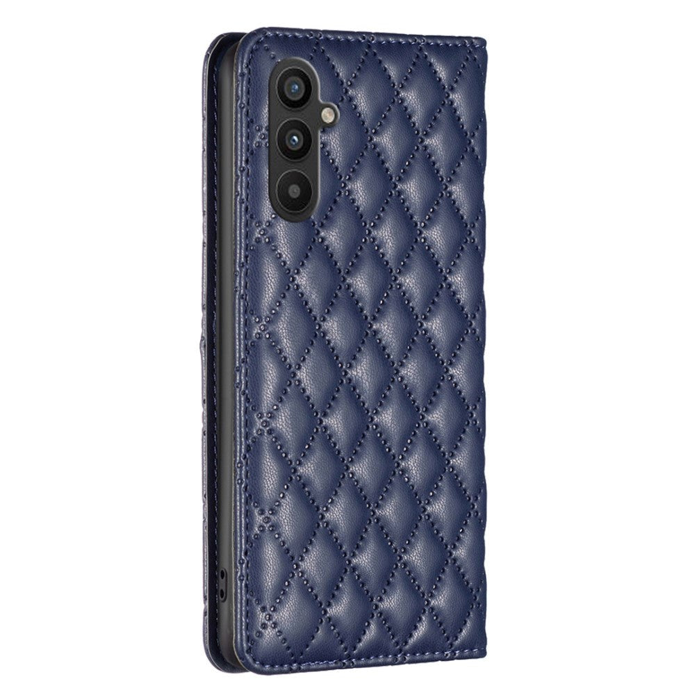 Samsung Galaxy A55 Soft Leather Case w. Cardholder and Stand Function - Blue