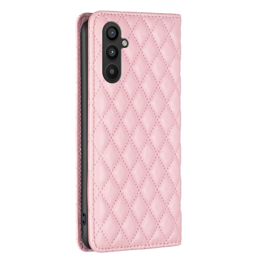 Samsung Galaxy A55 Soft Leather Case w. Cardholder and Stand Function - Pink