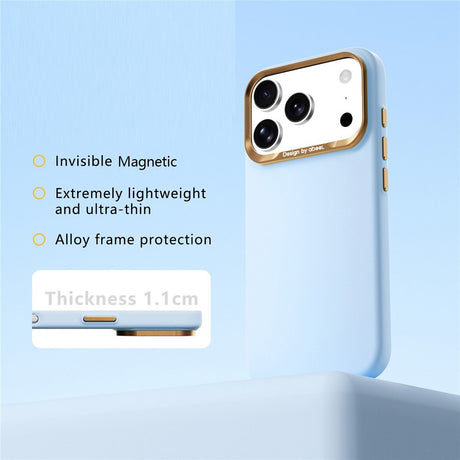 iPhone 18 Pro / 17 Pro ABEEL Hard Soft-Touch Plastic Case - MagSafe Compatible - Light Blue