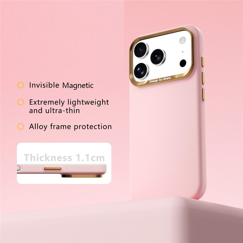 iPhone 18 Pro / 17 Pro ABEEL Hard Soft-Touch Plastic Case - MagSafe Compatible - Pink