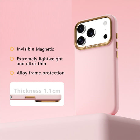 iPhone 18 Pro / 17 Pro ABEEL Hard Soft-Touch Plastic Case - MagSafe Compatible - Pink