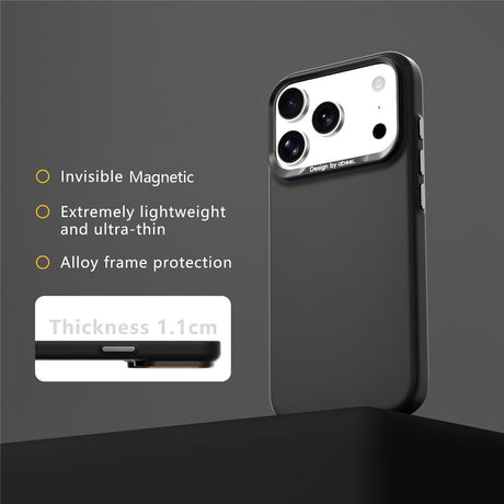 iPhone 18 Pro / 17 Pro ABEEL Hard Soft-Touch Plastic Case - MagSafe Compatible - Black