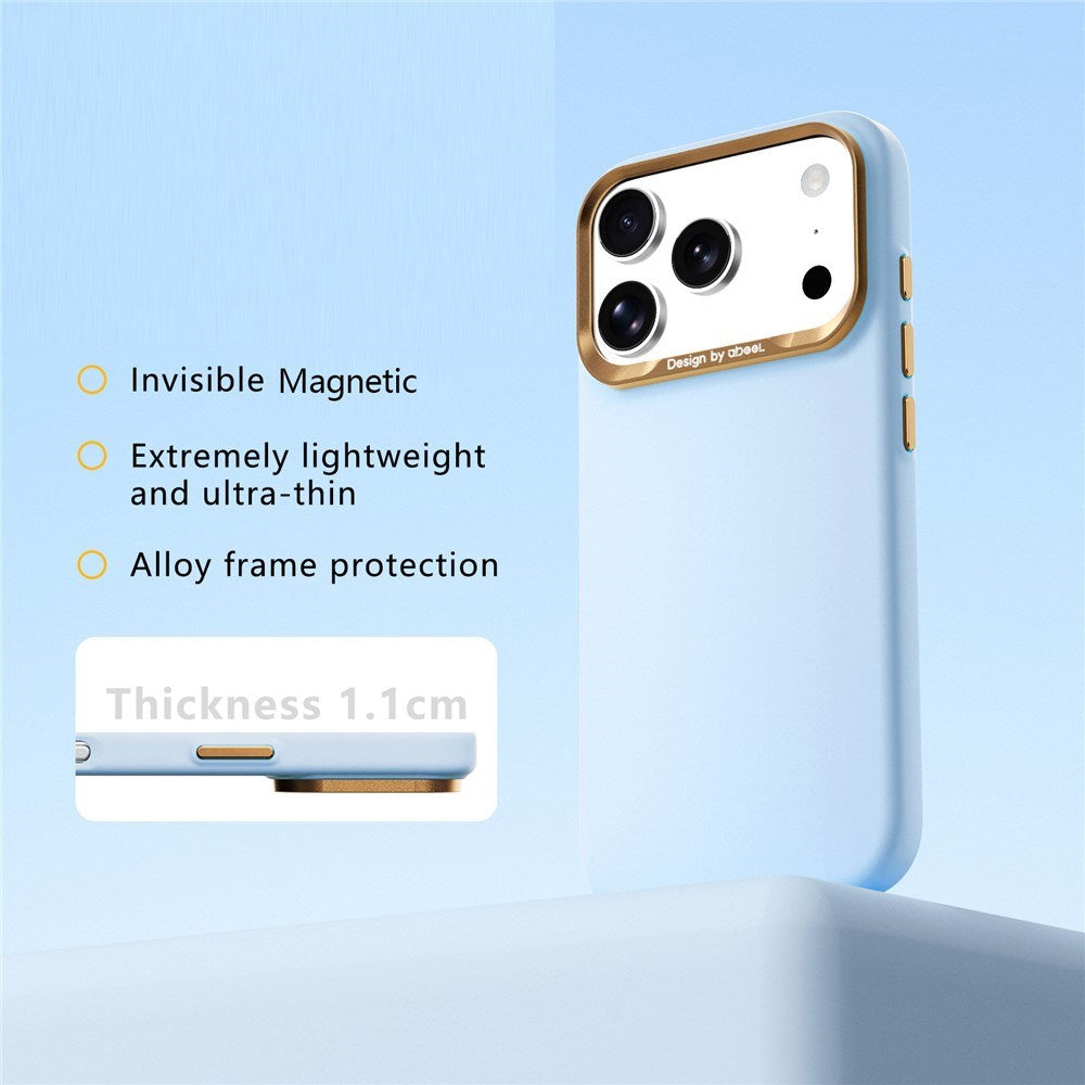 iPhone 18 Pro Max / 17 Pro Max ABEEL Hard Soft-Touch Plastic Case - MagSafe Compatible - Light Blue
