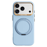 iPhone 17 Pro Max / 18 Pro Max ABEEL Hard Soft-Touch Plastic Case w. Kickstand - MagSafe Compatible - Light Blue