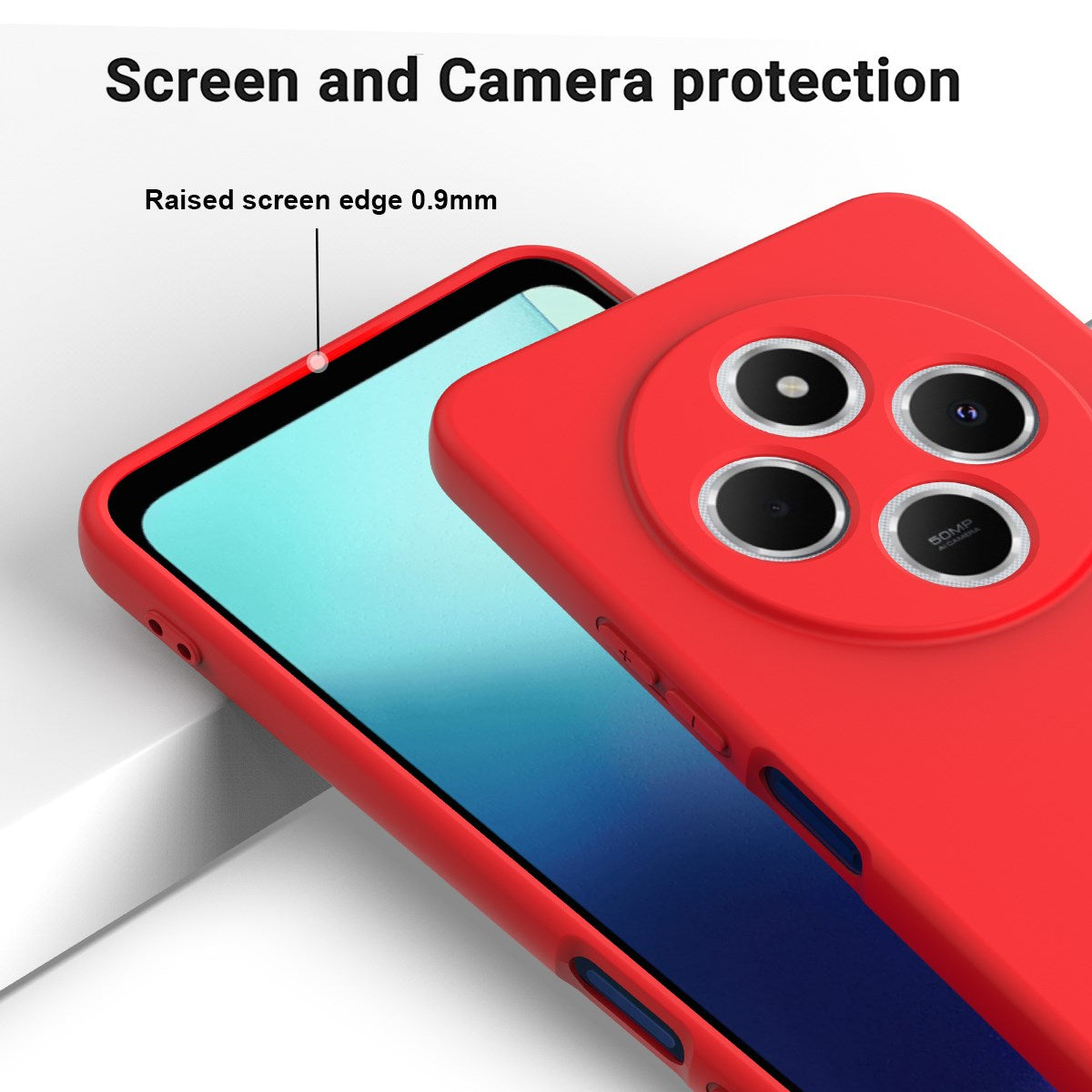 Xiaomi Redmi 17C (4G) EIDERWOOD Silicone Case W. Strap - Red