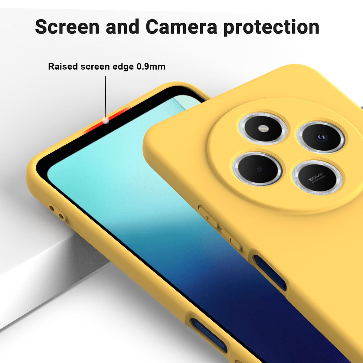 Xiaomi Redmi 17C (4G) EIDERWOOD Silicone Case W. Strap - Yellow