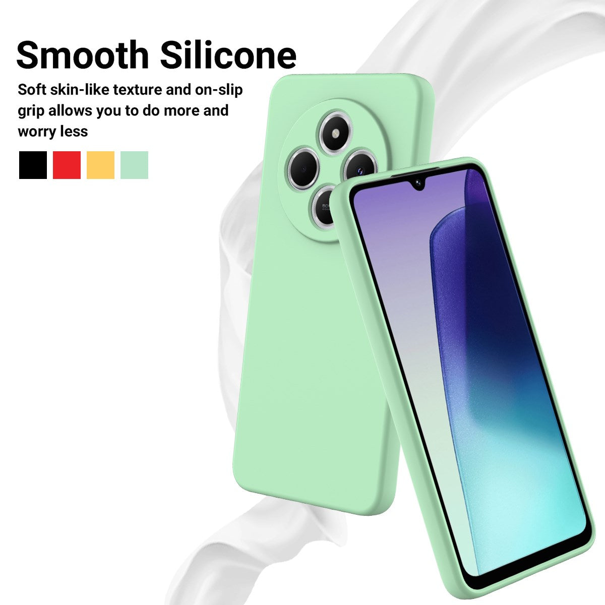 Xiaomi Redmi 17C (4G) EIDERWOOD Silicone Case W. Strap - Green