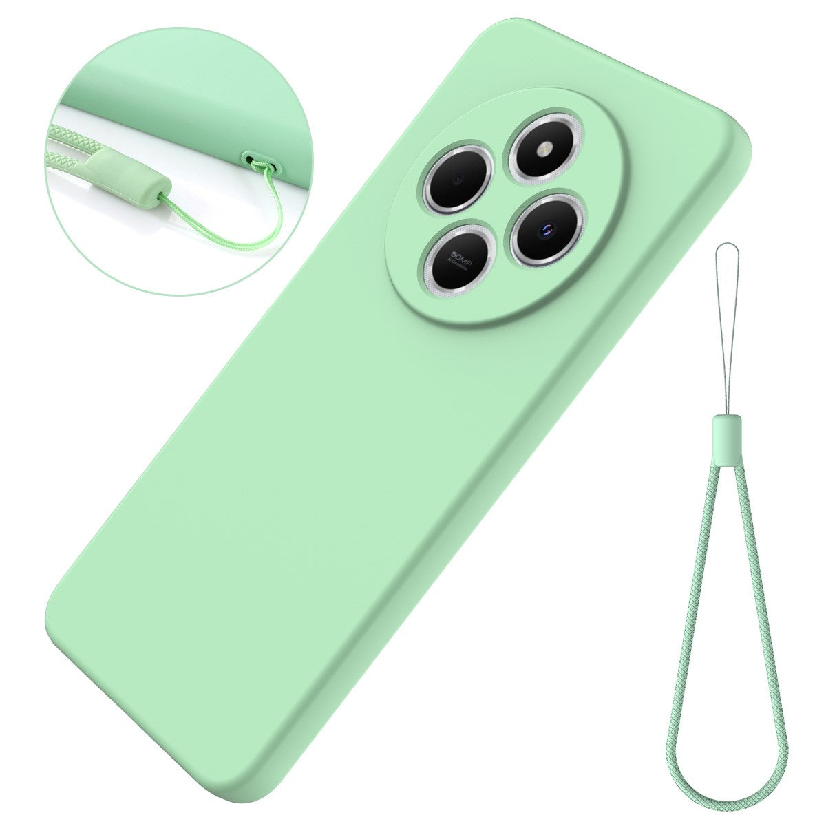 Xiaomi Redmi 17C (4G) EIDERWOOD Silicone Case W. Strap - Green
