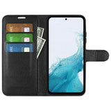 Samsung Galaxy A54 (5G) PU Litchi Leather Wallet Case - Black