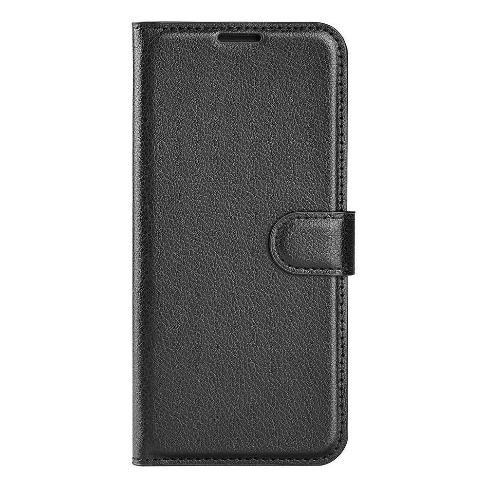 Samsung Galaxy A54 (5G) PU Litchi Leather Wallet Case - Black