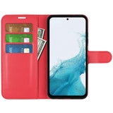 Samsung Galaxy A54 (5G) PU Litchi Leather Wallet Case - Red