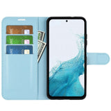 Samsung Galaxy A54 (5G) PU Litchi Leather Wallet Case - Blue