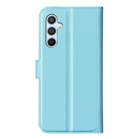 Samsung Galaxy A54 (5G) PU Litchi Leather Wallet Case - Blue