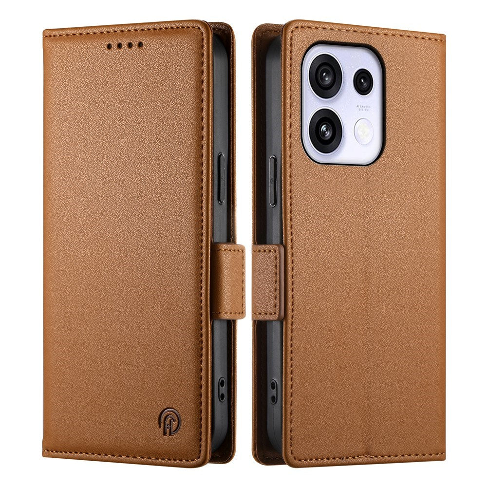 OPPO Reno16 F (5G) EIDERWOOD Faux Leather Flip Case with Card Holder - Brown