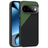 Google Pixel 11 Pro ABEEL Hybrid Case with Carbon Fiber Texture - Black / Green