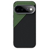 Google Pixel 11 Pro ABEEL Hybrid Case with Carbon Fiber Texture - Black / Green