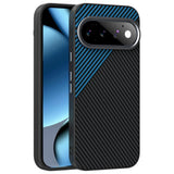 Google Pixel 11 Pro ABEEL Hybrid Case with Carbon Fiber Texture - Black / Blue