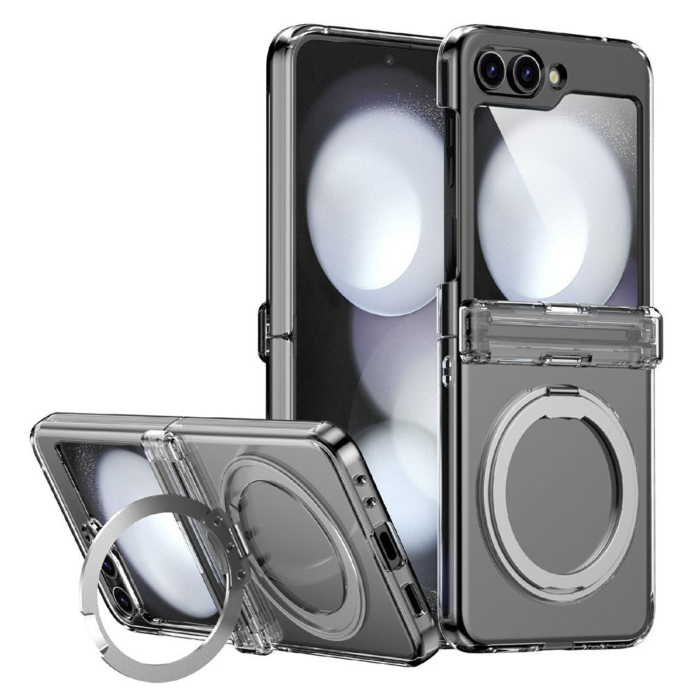 Samsung Galaxy Z Flip8 EIDERWOOD Hard Plastic Case with Stand Function - MagSafe Compatible - Transparent