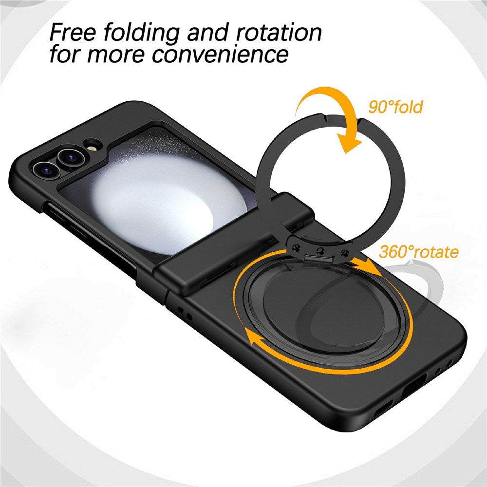Samsung Galaxy Z Flip8 EIDERWOOD Hard Plastic Case with Stand Function - MagSafe Compatible - Black