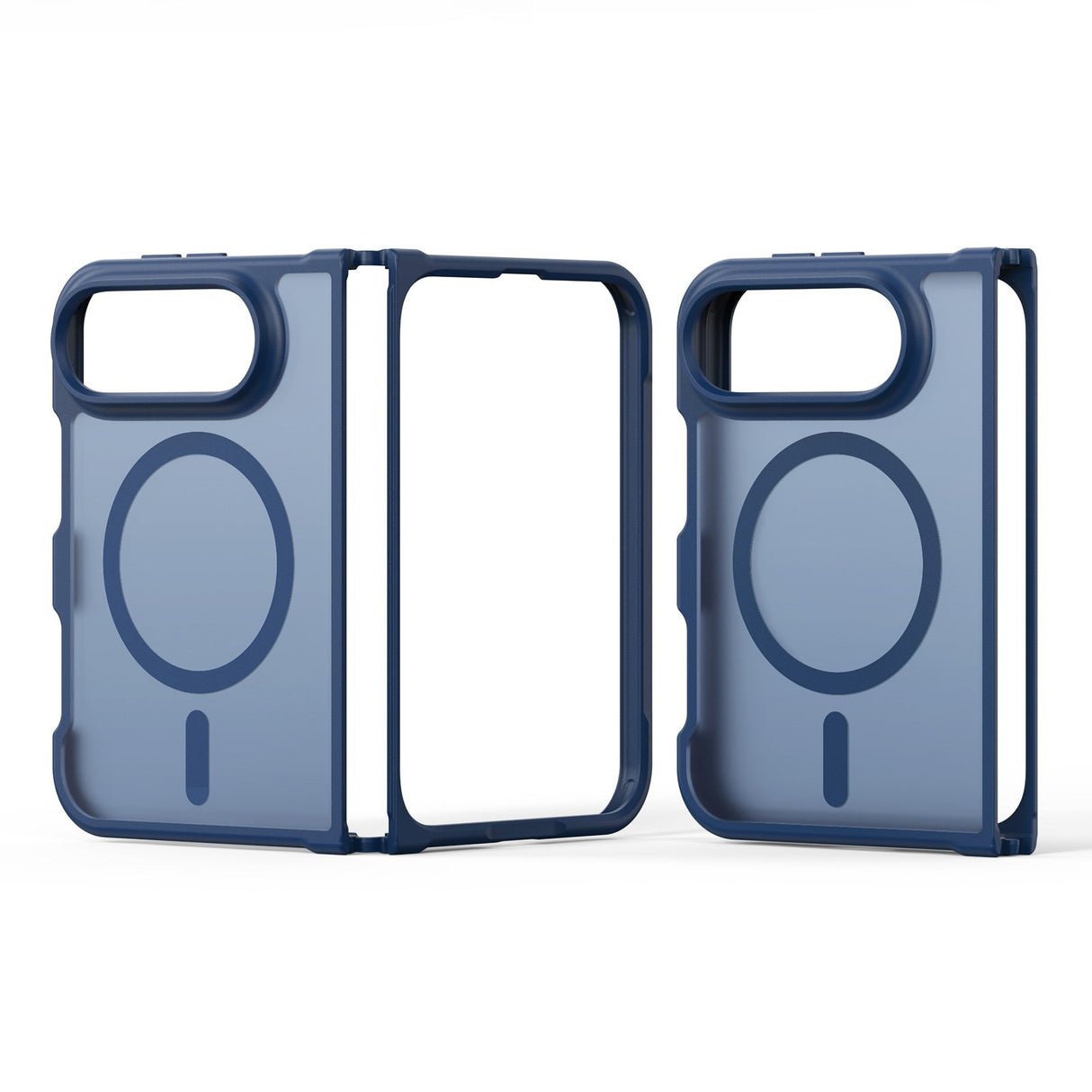 iPhone Fold DUX DUCIS Yind Series Hybrid Case - MagSafe Compatible - Matte Blue