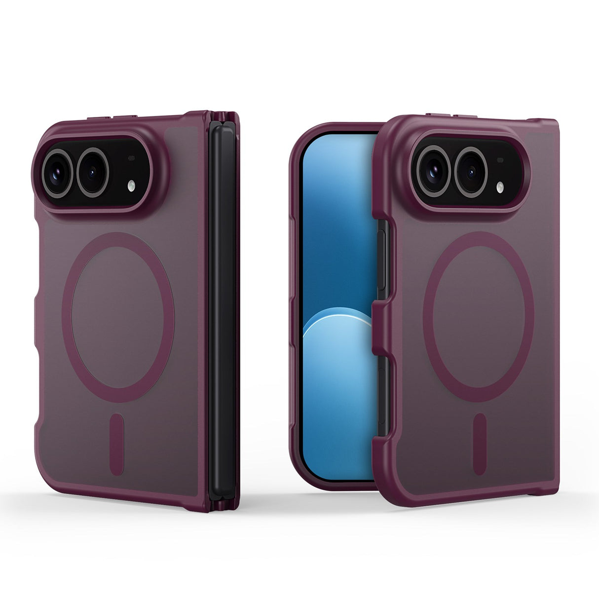 iPhone Fold DUX DUCIS Yind Series Hybrid Case - MagSafe Compatible - Matte Red