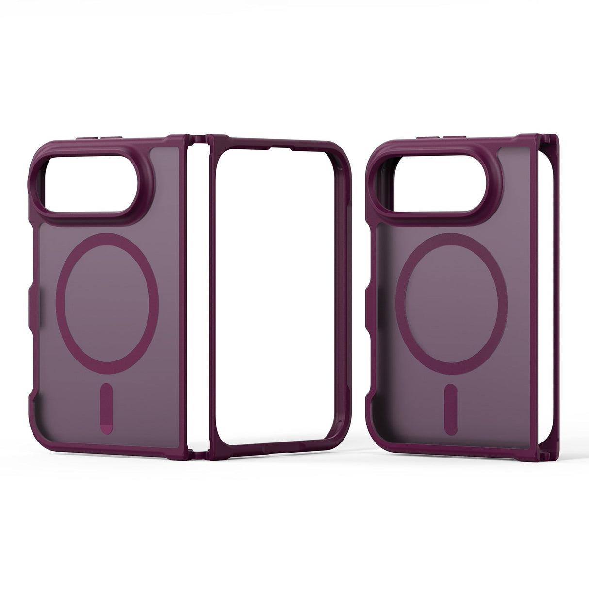 iPhone Fold DUX DUCIS Yind Series Hybrid Case - MagSafe Compatible - Matte Red