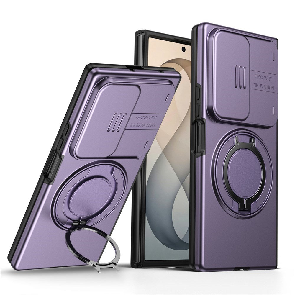 Samsung Galaxy Z Fold8 Ultra / Fold7 EIDERWOOD Hybrid Cover med 360° Rotatable Kickstand & Camera Protection - MagSafe Compatible - Purple