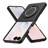 Samsung Galaxy Z Flip8 EIDERWOOD Hybrid Case with 360° Rotatable Kickstand - Black