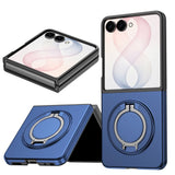Samsung Galaxy Z Flip8 EIDERWOOD Hybrid Case with 360° Rotatable Kickstand - Blue