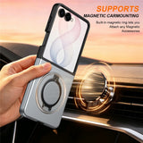 Samsung Galaxy Z Flip8 EIDERWOOD Hybrid Case with 360° Rotatable Kickstand - Grey