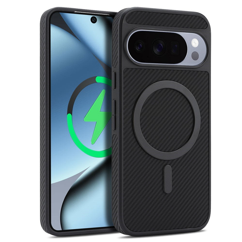 Google Pixel 11 / 11 Pro EIDERWOOD Case with Carbon Structure - MagSafe Compatible - Black