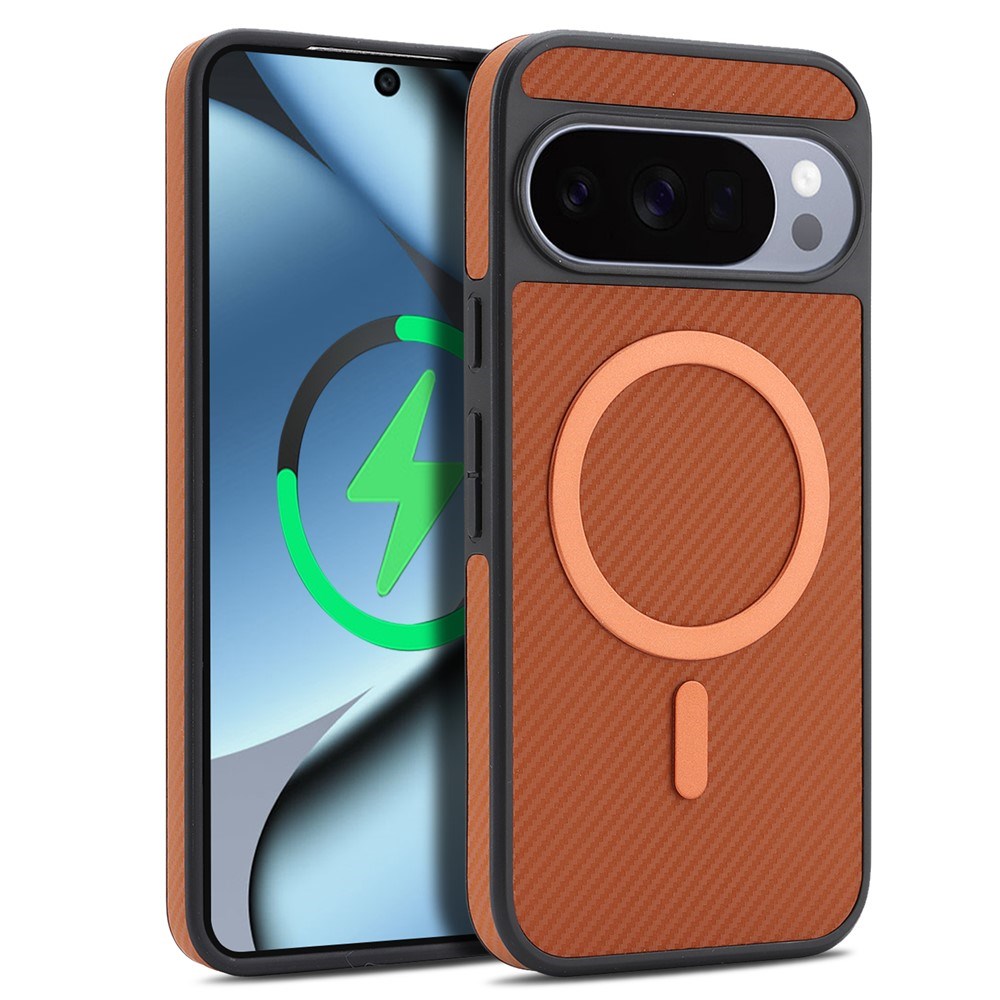 Google Pixel 11 / 11 Pro EIDERWOOD Case with Carbon Structure - MagSafe Compatible - Brown