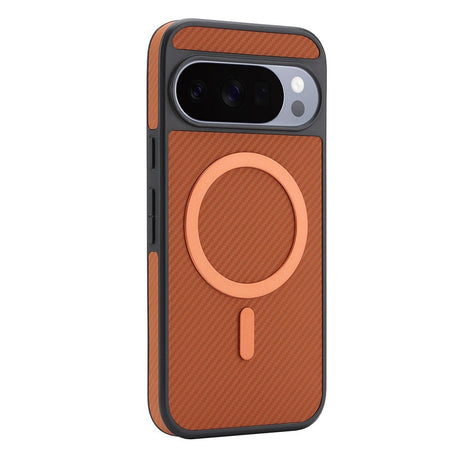 Google Pixel 11 / 11 Pro EIDERWOOD Case with Carbon Structure - MagSafe Compatible - Brown