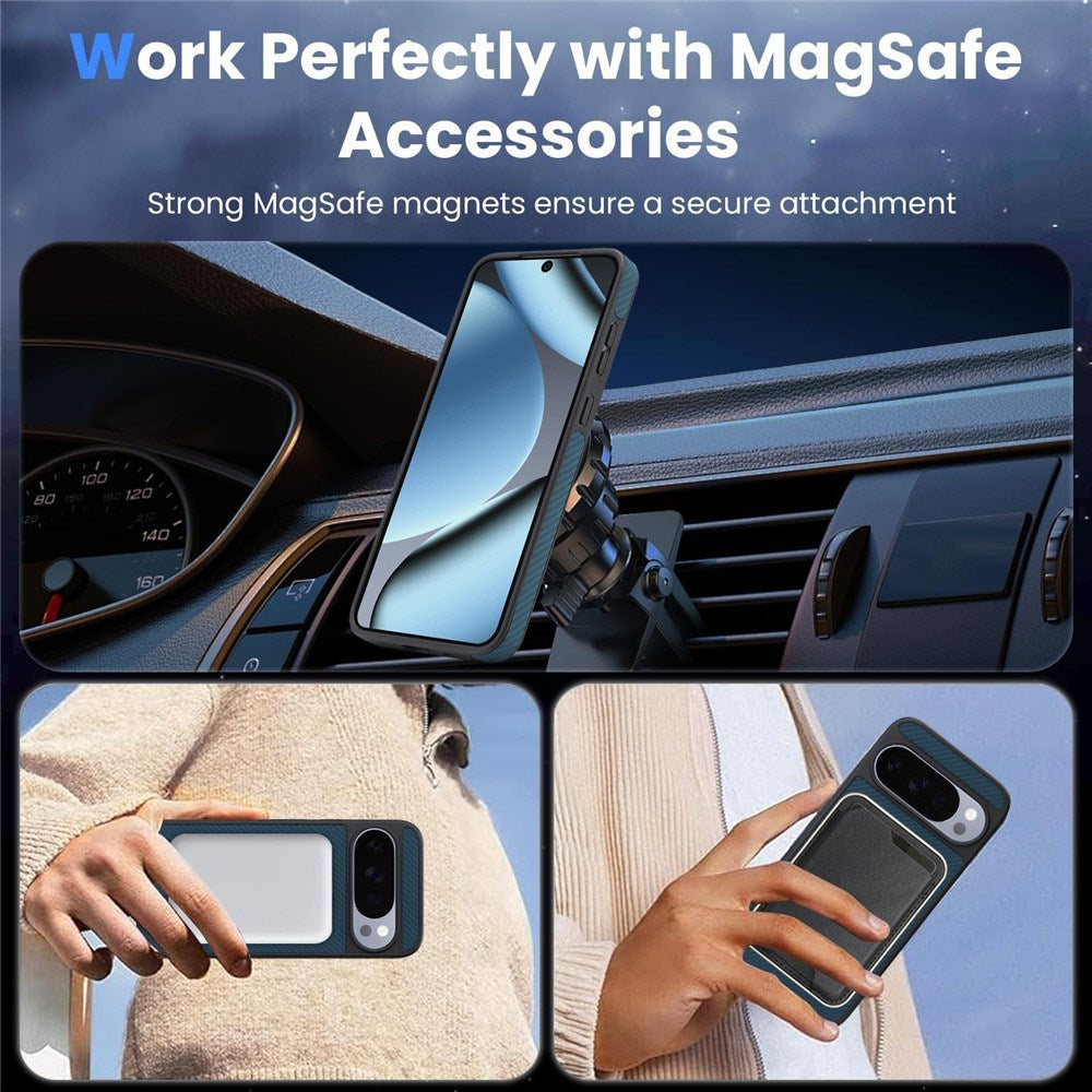 Google Pixel 11 Pro XL EIDERWOOD Case with Carbon Structure - MagSafe Compatible - Blue