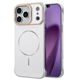 iPhone 18 Pro / 17 Pro EIDERWOOD Carbon Fiber Case w . Kickstand - MagSafe Compatible - White