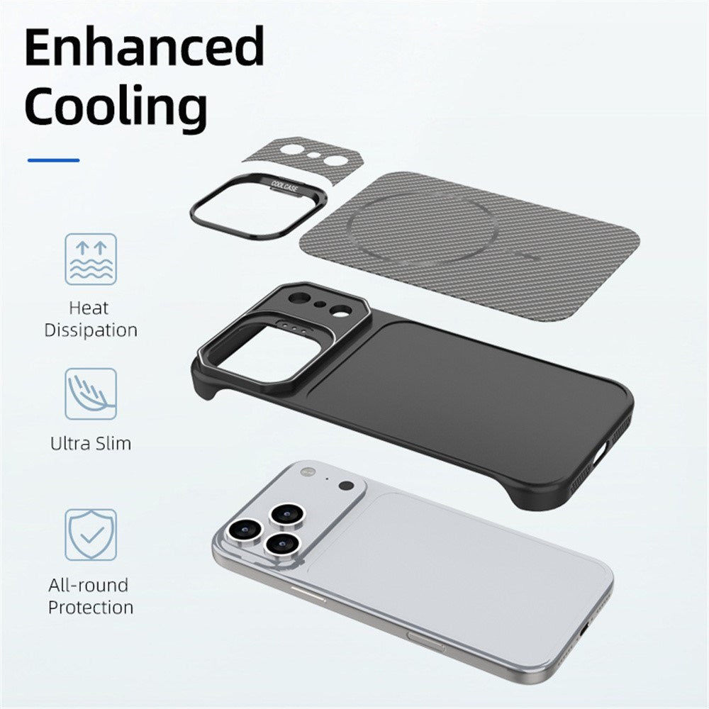 iPhone 18 Pro / 17 Pro EIDERWOOD Carbon Fiber Case w . Kickstand - MagSafe Compatible - White
