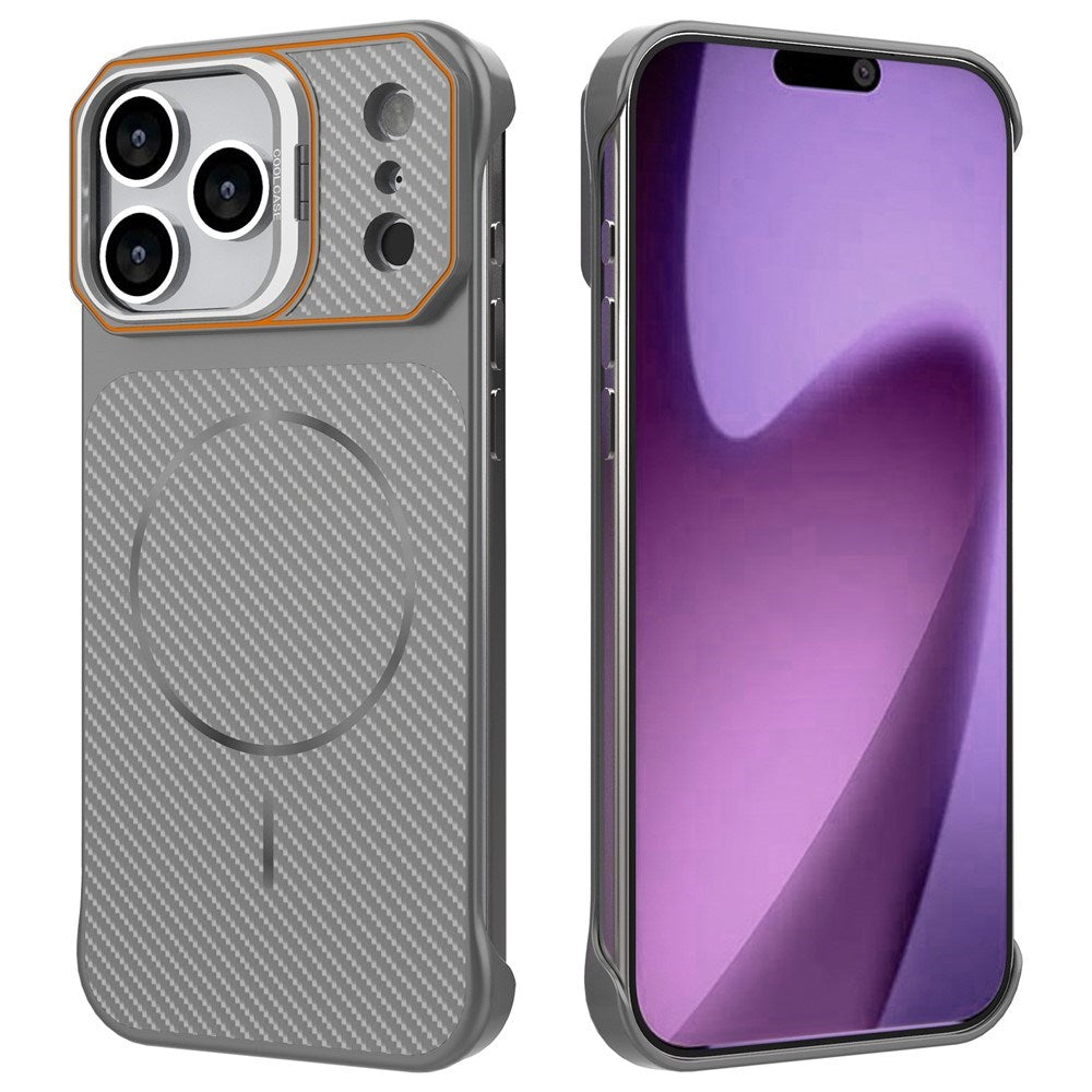 iPhone 18 Pro / 17 Pro EIDERWOOD Carbon Fiber Case w . Kickstand - MagSafe Compatible - Grey