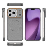 iPhone 18 Pro / 17 Pro EIDERWOOD Carbon Fiber Case w . Kickstand - MagSafe Compatible - Grey