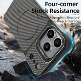 iPhone 18 Pro / 17 Pro EIDERWOOD Carbon Fiber Case w . Kickstand - MagSafe Compatible - Orange