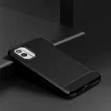 Nokia X30 Mofi Brushed Carbon Fiber Flexible Plastic Case - Black