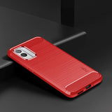 Nokia X30 Mofi Brushed Carbon Fiber Flexible Plastic Case - Red