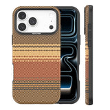 iPhone 18 Pro Max EIDERWOOD Case with Patterned Faux Leather Back - MagSafe Compatible - Brown