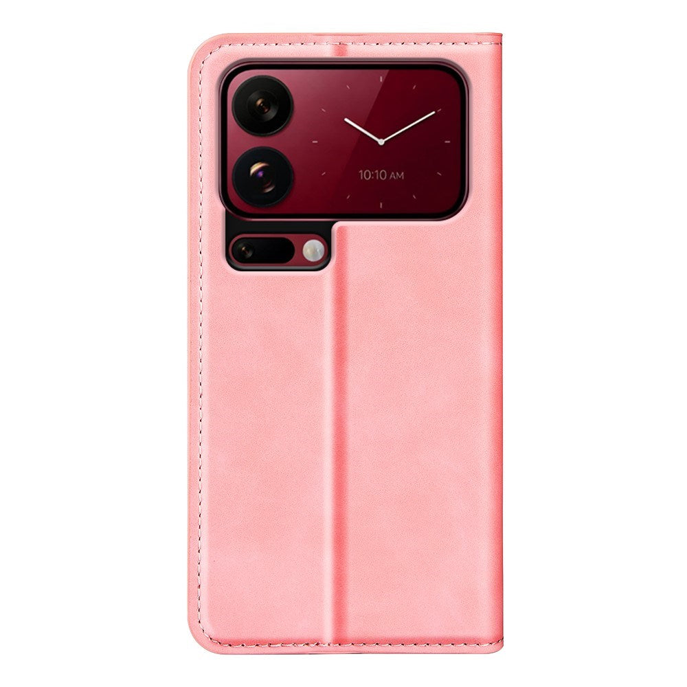 Xiaomi 18 Pro Max EIDERWOOD Artificial Leather Flip Case with Wallet and Stand Function - Pink