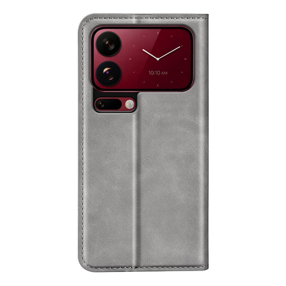 Xiaomi 18 Pro Max EIDERWOOD Artificial Leather Flip Case with Wallet and Stand Function - Grey